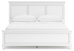 Fortman California King Panel Bed with Mirrored Dresser