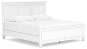 Fortman King Panel Bed with Mirrored Dresser and Nightstand