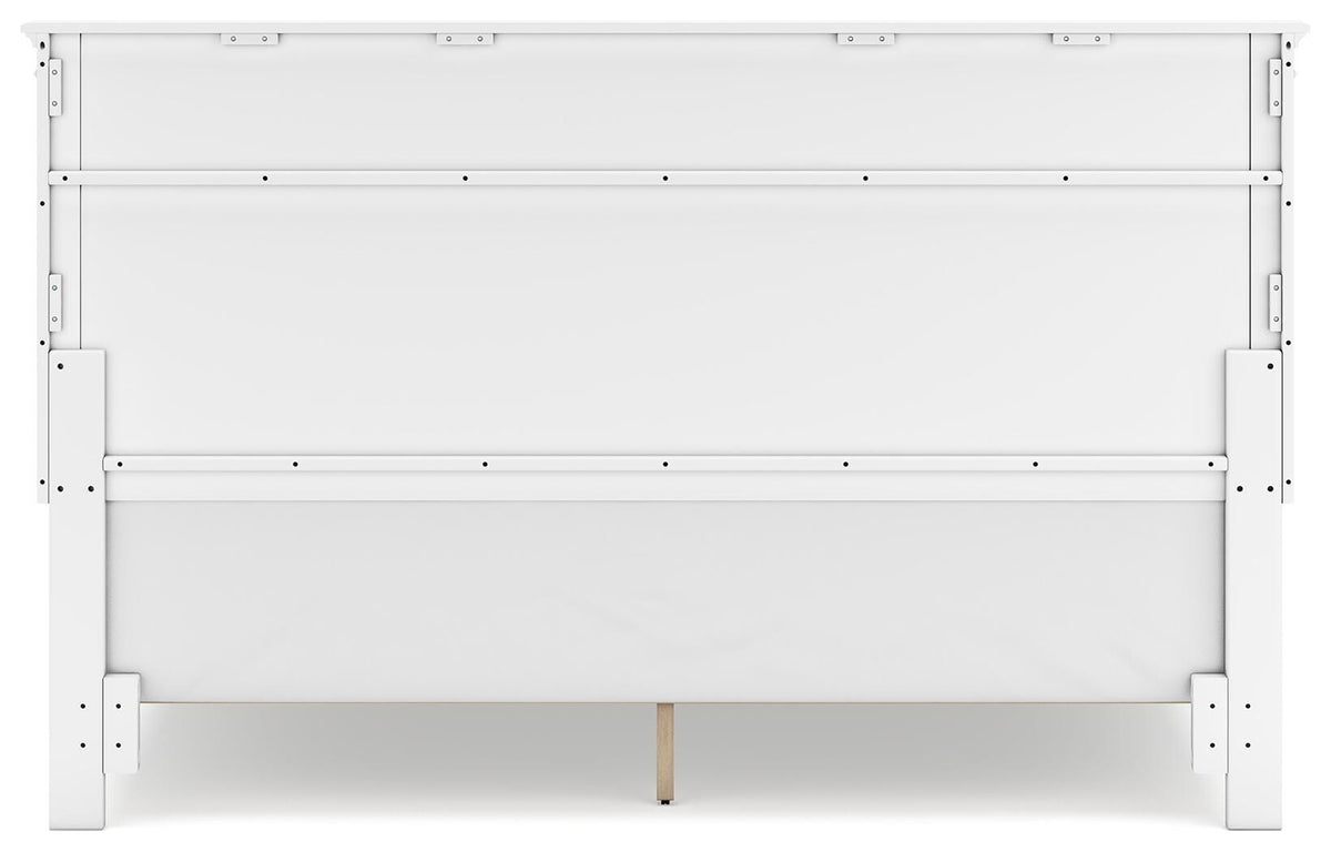 Fortman King Panel Bed with Mirrored Dresser
