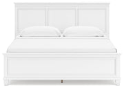Fortman King Panel Bed with Mirrored Dresser