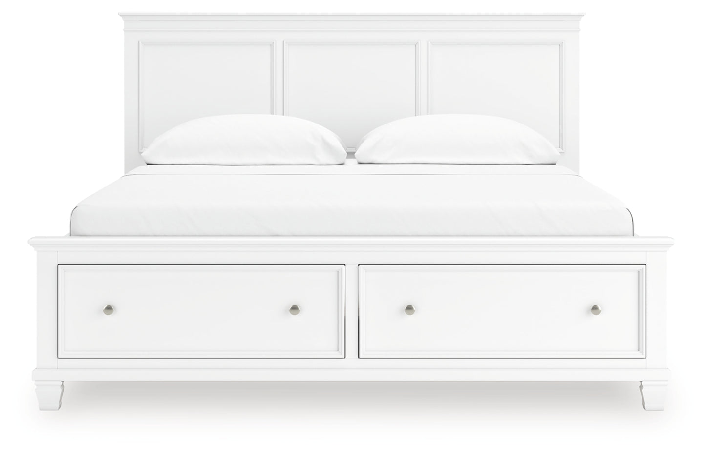 Fortman California King Panel Storage Bed, Dresser, Mirror and Nightstand