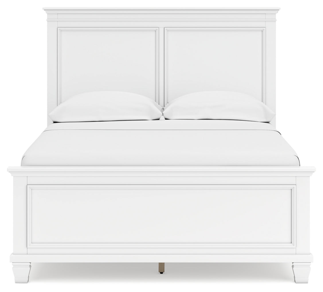Fortman Full Panel Bed with Mirrored Dresser and Chest
