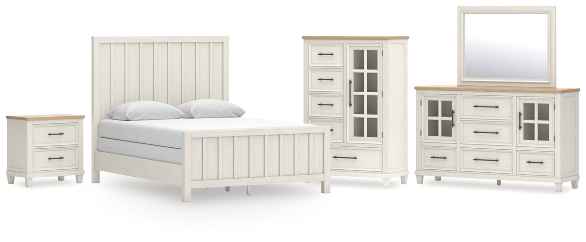 Shaybrock Queen Panel Bed, Dresser, Mirror, Chest and Nightstand