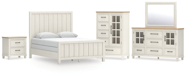 Shaybrock Queen Panel Bed, Dresser, Mirror, Chest and Nightstand