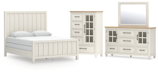 Shaybrock Queen Panel Bed, Dresser, Mirror and Chest
