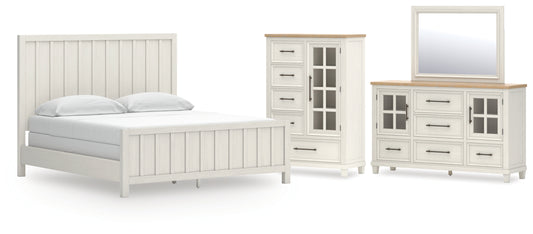 Shaybrock California King Panel Bed, Dresser, Mirror and Chest