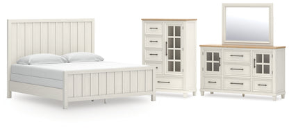 Shaybrock King Panel Bed, Dresser, Mirror and Chest