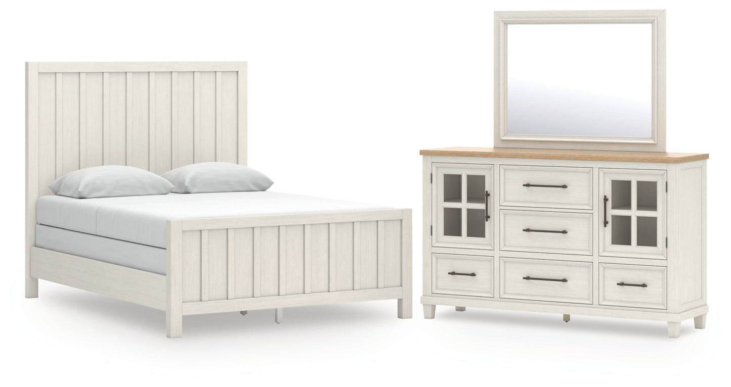 Shaybrock Queen Panel Bed, Dresser and Mirror
