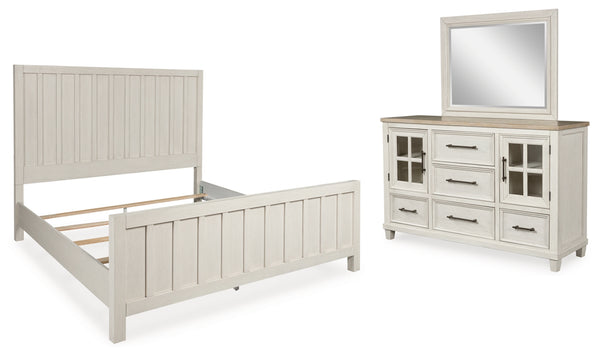 Shaybrock King Panel Bed, Dresser and Mirror
