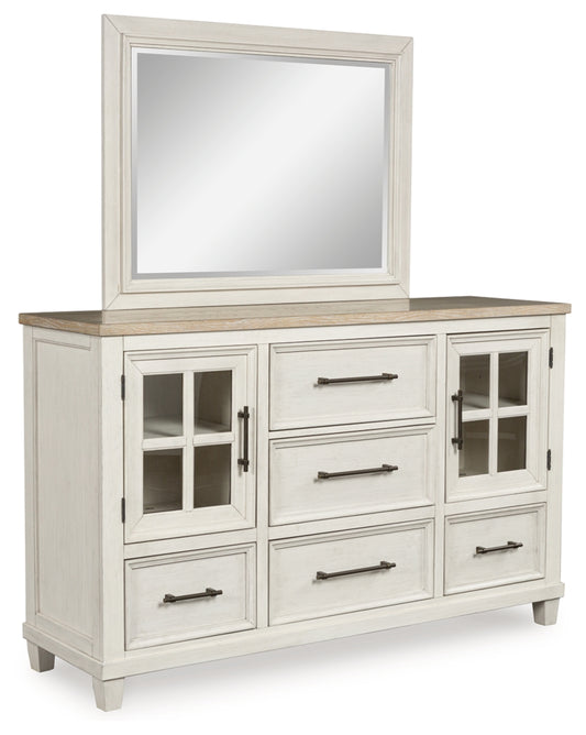 Shaybrock King Panel Bed, Dresser, Mirror and Nightstand