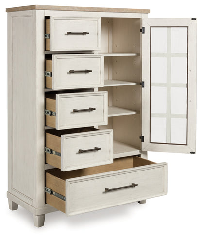 Shaybrock California King Panel Bed, Dresser, Mirror and Chest