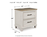 Shaybrock Two Drawer Night Stand