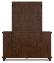 Danabrin California King Panel Bed with Mirrored Dresser and Chest