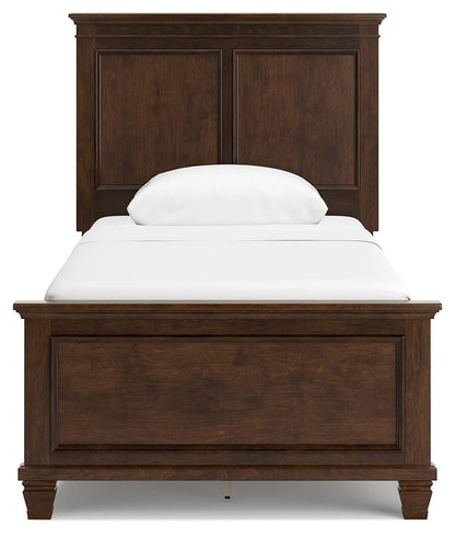 Danabrin Twin Panel Bed with Mirrored Dresser