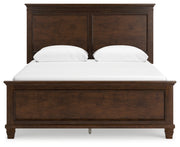 Danabrin Queen Panel Bed with Mirrored Dresser, Chest and Nightstand