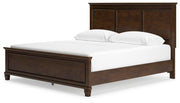 Danabrin King Panel Bed with Mirrored Dresser and Nightstand