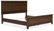 Danabrin King Panel Bed with Mirrored Dresser and Nightstand