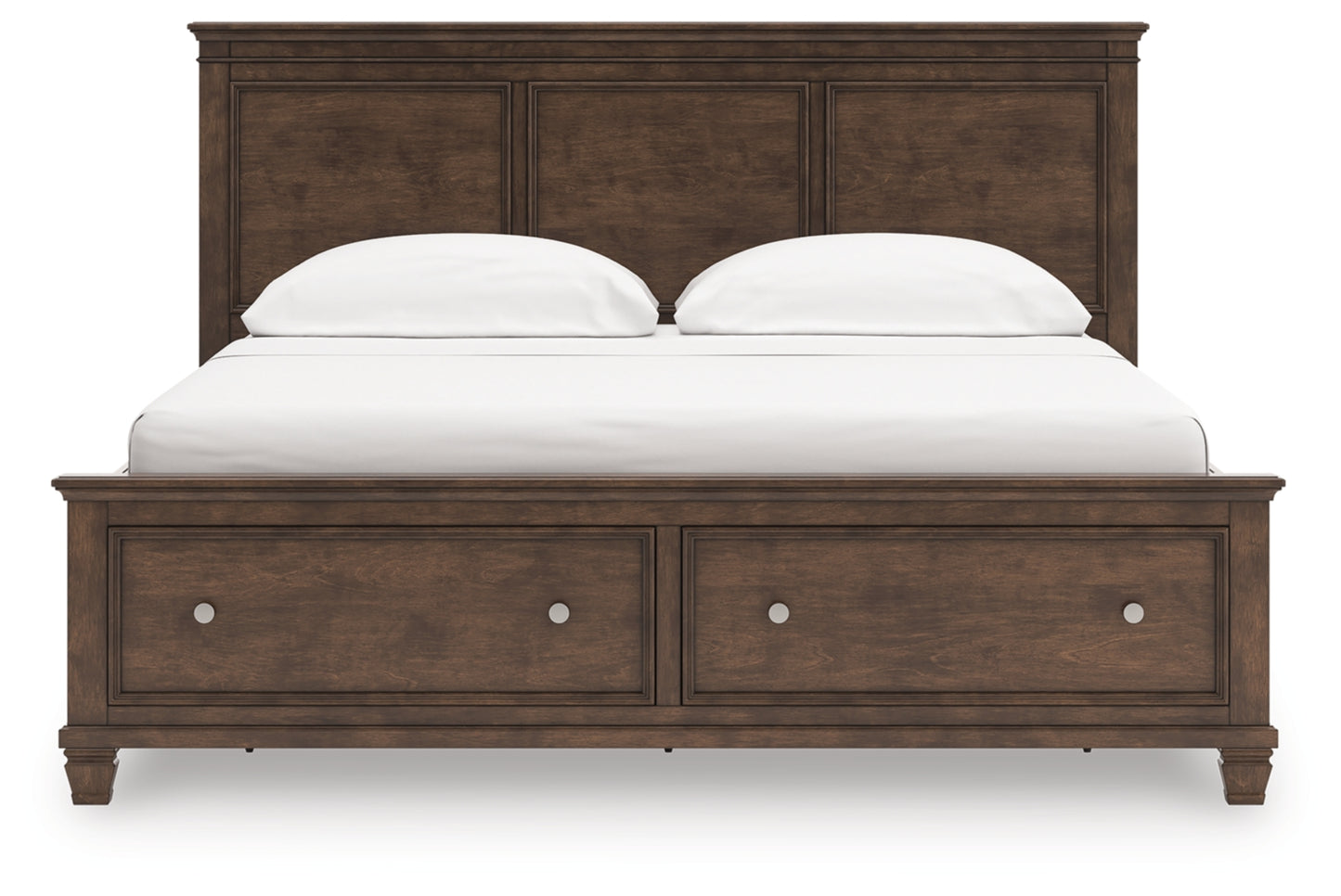 Danabrin California King Panel Storage Bed, Dresser, Mirror and Nightstand