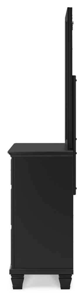 Lanolee Queen Panel Storage Bed, Dresser and Mirror