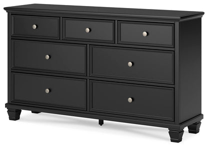 Lanolee California King Panel Bed, Dresser, Chest and 2 Nightstands