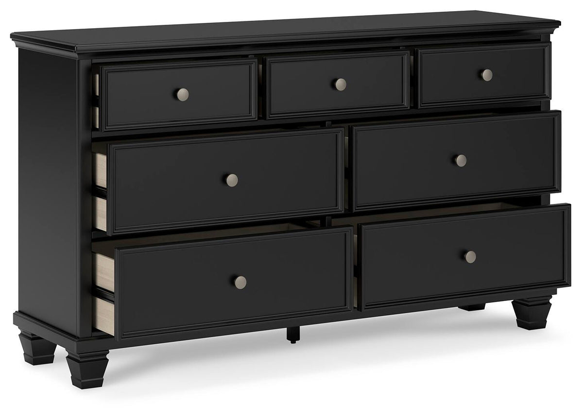 Lanolee California King Panel Bed, Dresser, Chest and 2 Nightstands