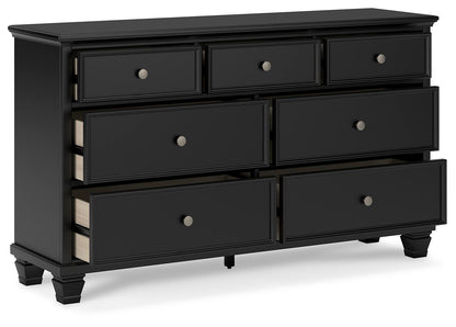 Lanolee California King Panel Bed, Dresser, Chest and 2 Nightstands