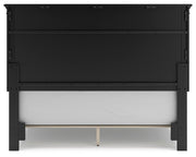 Lanolee Queen Panel Bed with Mirrored Dresser and Nightstand