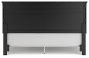 Lanolee California King Panel Bed with Mirrored Dresser