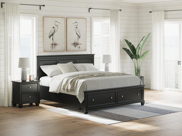 Lanolee King Panel Storage Bed