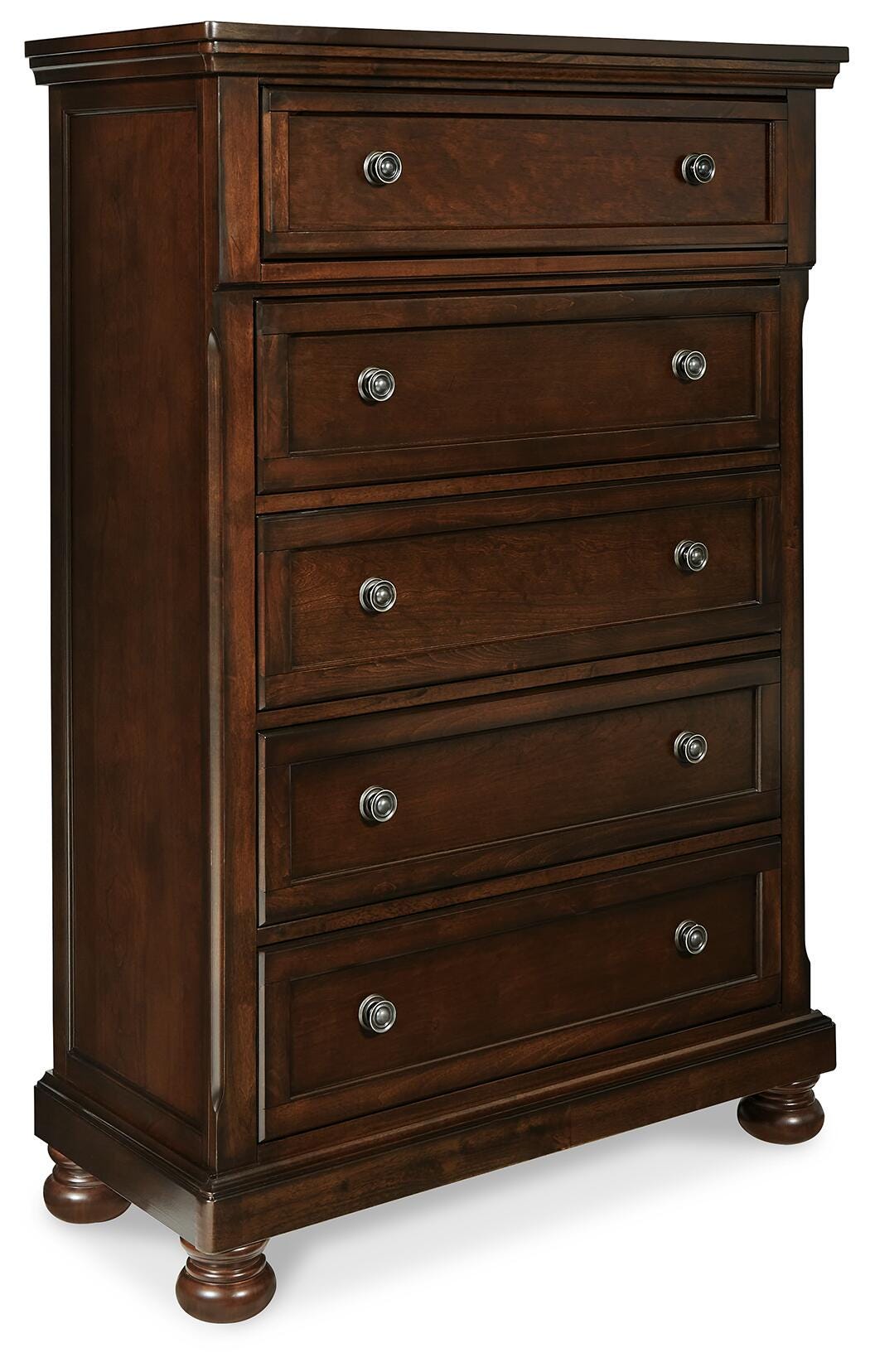 Porter King Panel Bed with Mirrored Dresser, Chest and Nightstand
