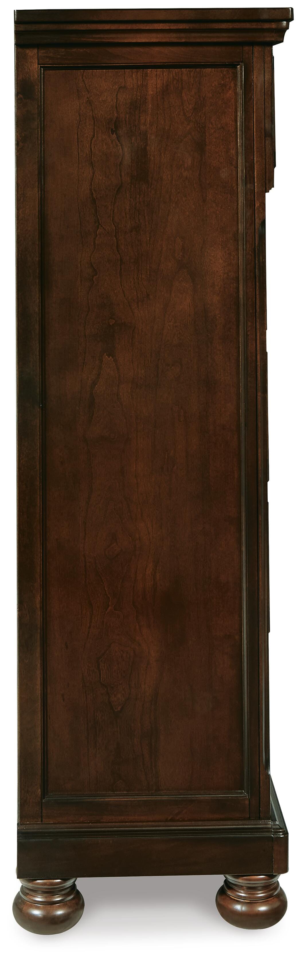 Porter California King Panel Bed with Mirrored Dresser and Chest