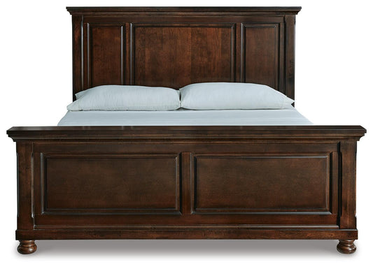 Porter King Panel Bed with Mirrored Dresser, Chest and Nightstand