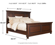 Porter King Panel Bed with Mirrored Dresser and Chest