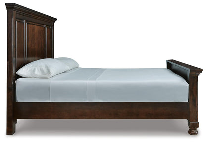 Porter California King Panel Bed with Mirrored Dresser and Chest