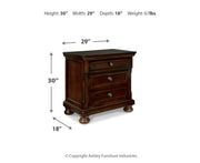 Porter Queen Panel Bed with Mirrored Dresser, Chest and Nightstand