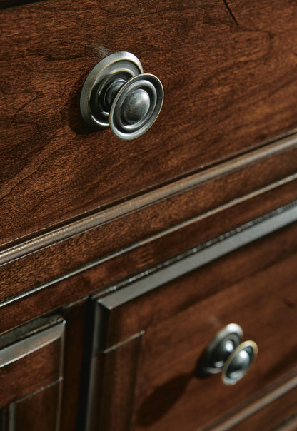 Porter King Panel Bed with Mirrored Dresser, Chest and Nightstand