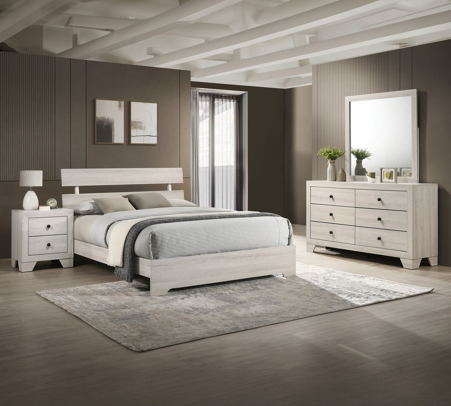Atticus Night Stand White