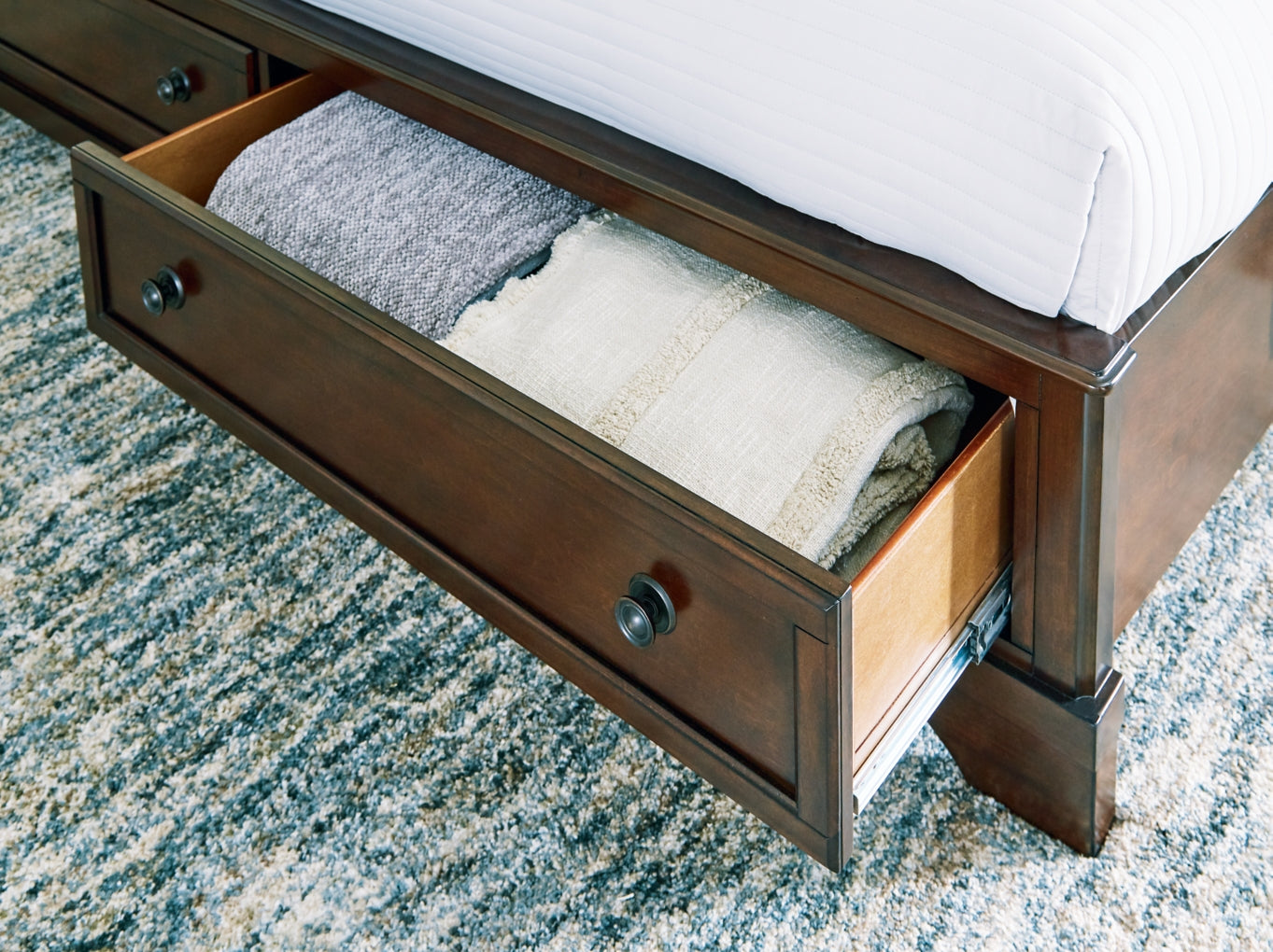 Trellington Queen Sleigh Storage Bed