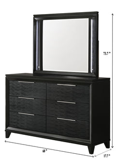 Cressida Led Dresser Mirror Black