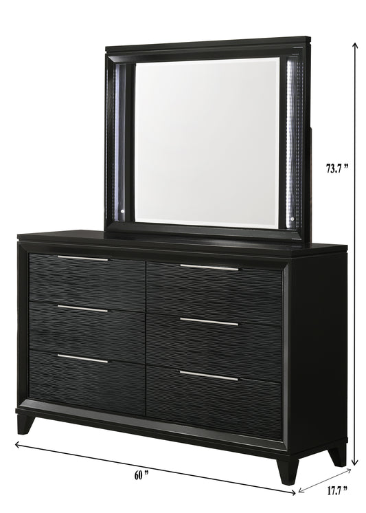 Cressida Led Dresser Mirror Black