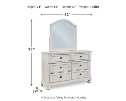 Robbinsdale Twin Sleigh Storage Bed. Dresser, Mirror and Nightstand