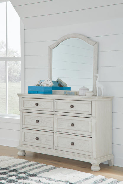 Robbinsdale Twin Sleigh Storage Bed. Dresser, Mirror and Nightstand