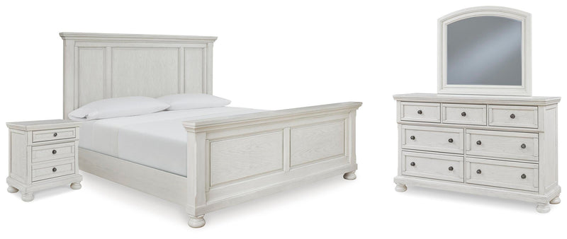 Robbinsdale Queen Panel Bed, Dresser, Mirror and Nightstand