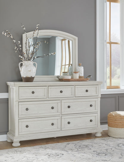 Robbinsdale Queen Panel Bed, Dresser, Mirror and Nightstand