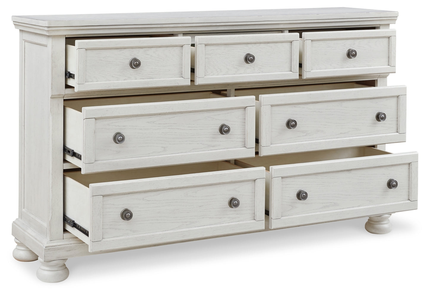 Robbinsdale California King Sleigh Bed with Storage with Mirrored Dresser