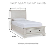 Cama con almacenamiento tipo trineo Robbinsdale