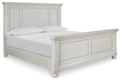 Robbinsdale Queen Panel Bed with Mirrored Dresser