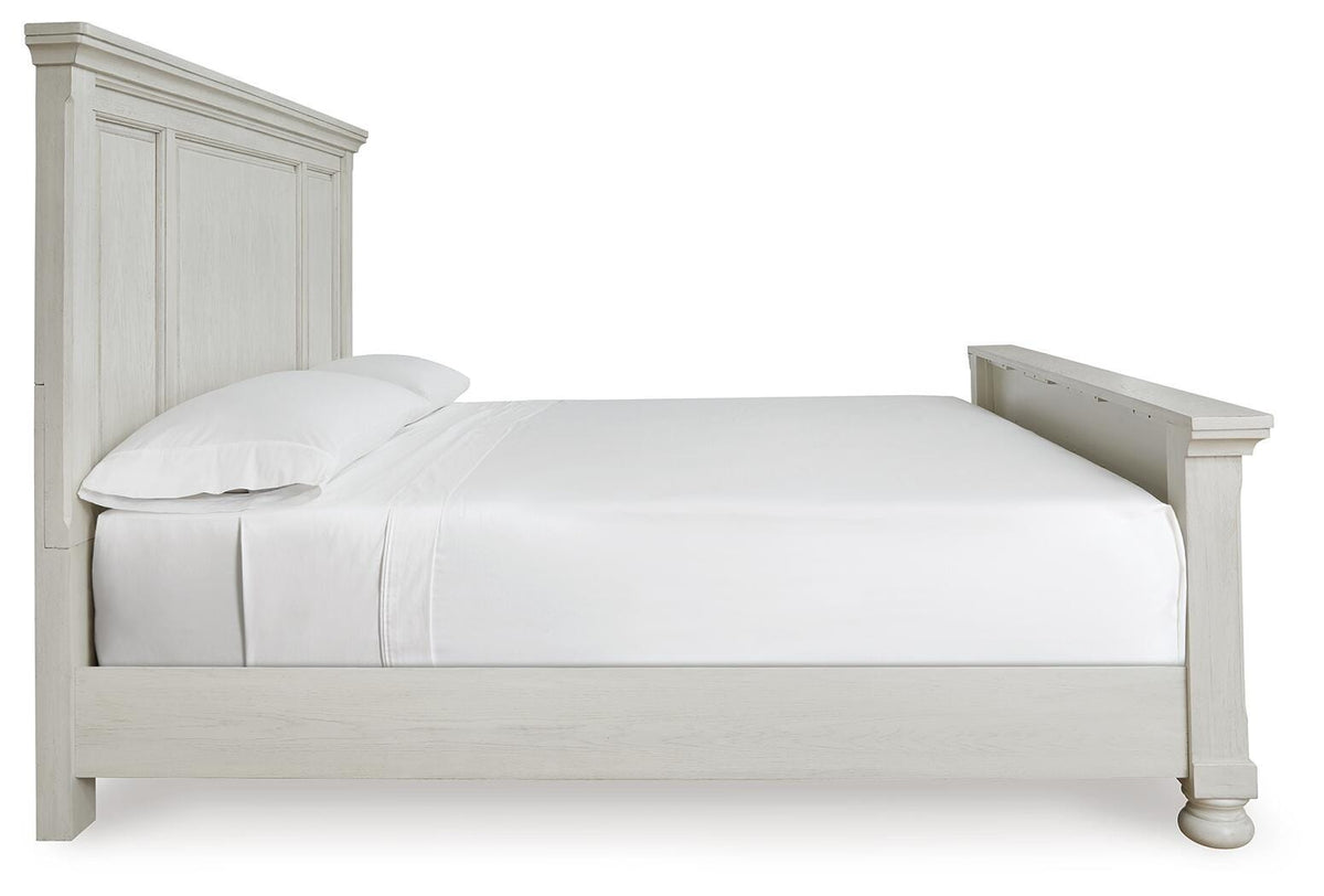 Robbinsdale Queen Panel Bed with Mirrored Dresser