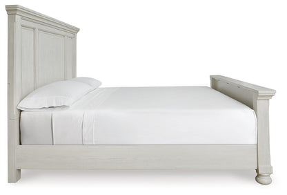 Robbinsdale Queen Panel Bed with Mirrored Dresser