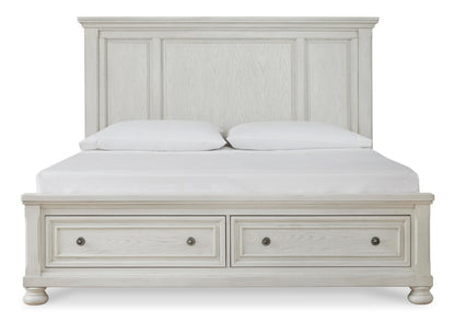 Robbinsdale Queen Panel Storage Bed. Dresser, Mirror and Nightstand